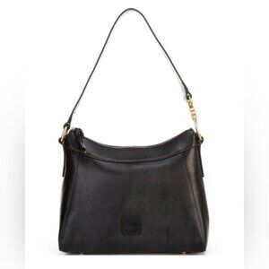 Dooney & Bourke Large Cassidy Florentine Vacchetta Leather Hobo Bag Purse WOW